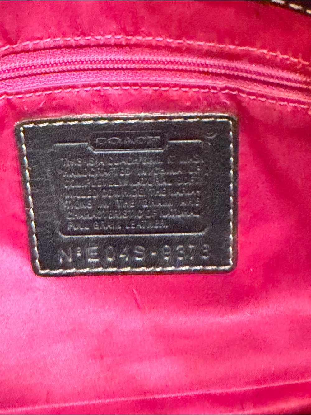 Coach Black Pebbled Leather Shoulder Bag with Brown Strap Accents - Picture 7 of 11
